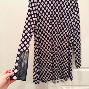 Black and purple mock neck  Long Sleeve Top